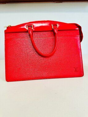 LOUIS VUITTON RIVIERA RED EPI LEATHER HANDBAG MADE IN FRANCE